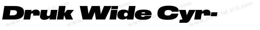 Druk Wide Cyr字体转换